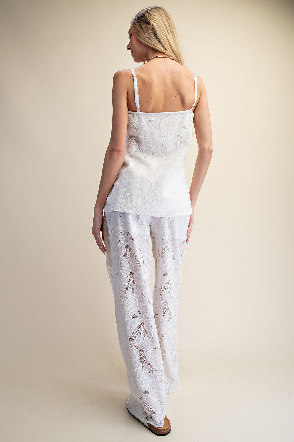 LACE BREEZE RELAXED TOP & WIDE LEG PANTS SET