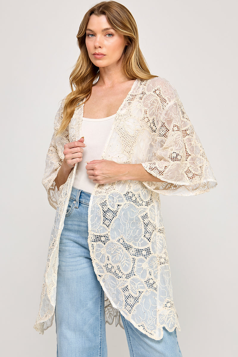 ETHEREAL LACE KIMONO CARDIGAN